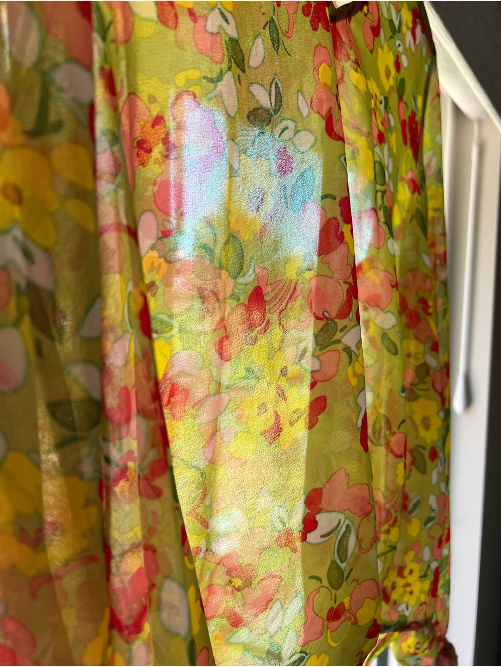 Cabi Playground Blouse Green Floral Cottagecore Boho Top Small - Picture 5 of 11